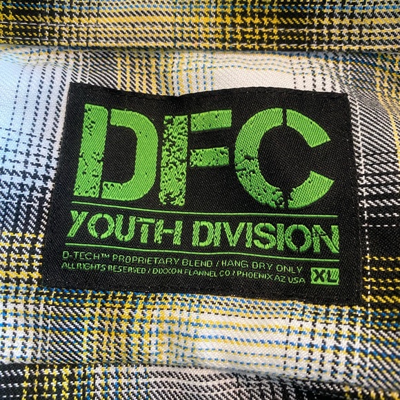 dixxon flannel company sublime youth xl Sanitaria Green Plaid Pearl Snap D Tech - Picture 6 of 6